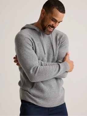 Quince Mongolian Cashmere Pullover Hoodie in size L